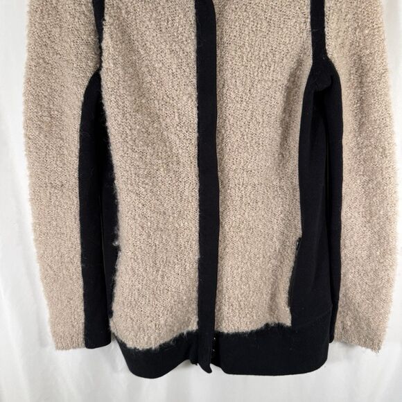 Sparrow Anthropologie Sweater Women's Medium Beige Knit Wool Mohair Full Zip - Picture 3 of 11